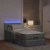 vidaXL Cadre de lit ottoman et matelas gris clair 90x190 cm tissu