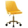 vidaXL Chaises pivotantes &agrave; manger lot de 2 jaune velours