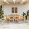 vidaXL Ensemble de salle &agrave; manger pour jardin 7 pcs Naturel