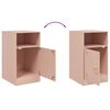 vidaXL Tables de chevet 2 pcs rose 34,5x39x62 cm acier