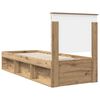 vidaXL Cadre de lit Ch&ecirc;ne artisan 75 x 190 cm Bois de pin massif