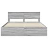 vidaXL Cadre de lit Gris Sonoma 200 x 200 cm Bois d'ing&eacute;nierie