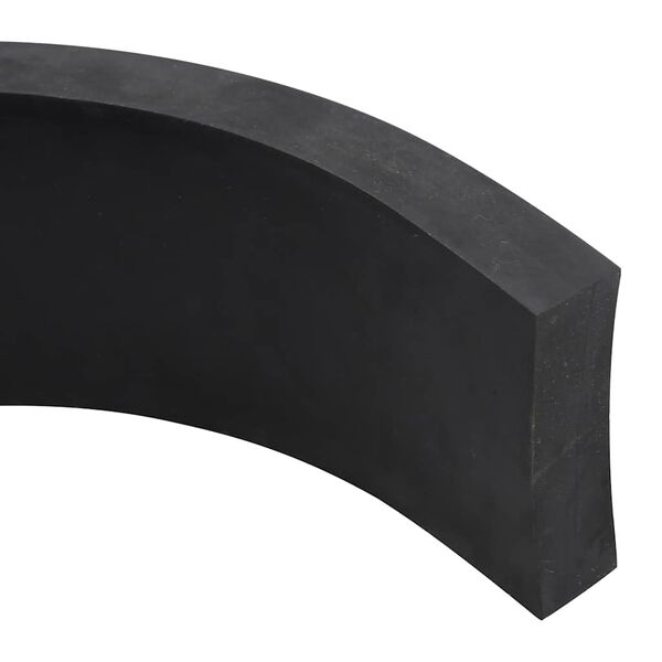 vidaXL Bordure en caoutchouc de chasse-neige noir 80x10x2 cm