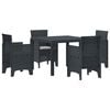 vidaXL Ensemble de salle &agrave; manger pour jardin 5 pc Anthracite