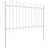 vidaXL Cl&ocirc;ture de jardin Blanc 10,2 x 1 m Acier peint par poudre