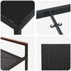 vidaXL Ensemble de salle &agrave; manger pour jardin 3 pcs Noir polyrotin