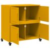 vidaXL Buffet jaune moutarde 68x39x72 cm acier