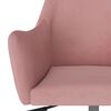 vidaXL Chaises pivotantes &agrave; manger lot de 2 rose velours