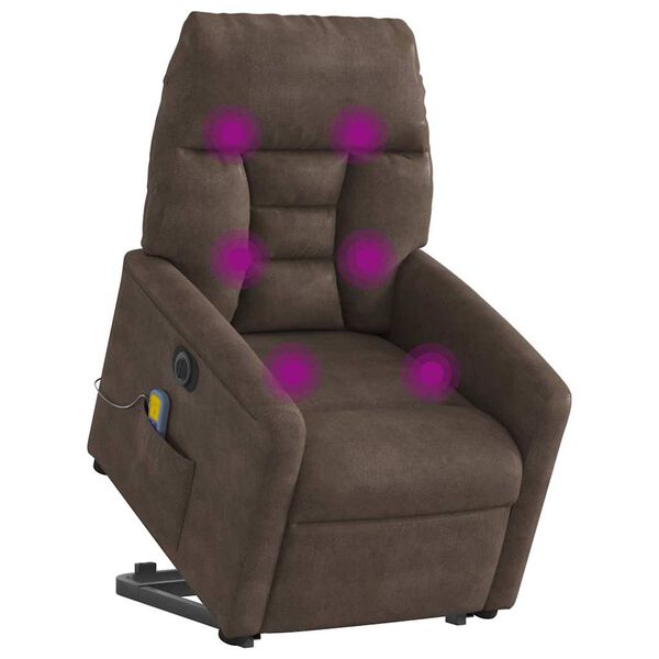 vidaXL Fauteuil inclinable de massage &eacute;lectrique marron