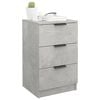 vidaXL Tables de chevet 2 pcs Gris béton 40x36x65 cm