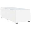 vidaXL Cadre de lit avec matelas Blanc 100 x 200 cm tissu