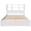 vidaXL Lit biblioth&egrave;que sans matelas blanc 120x200 cm bois pin massif
