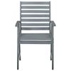 vidaXL Chaises &agrave; manger d'ext&eacute;rieur lot de 3 et coussins Acacia massif