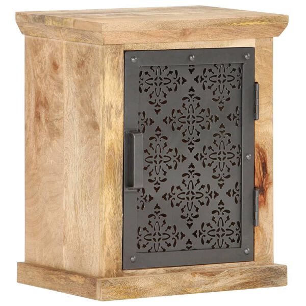 vidaXL Table de chevet avec porte 40x30x50 cm Bois de manguier solide