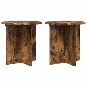 vidaXL Support de Plante 2 pi&egrave;ces Ch&ecirc;ne fum&eacute; 40 x 40 x 40 cm