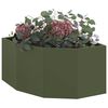 vidaXL Jardini&egrave;re d'Angle Vert olive 60 x 60 x 35 cm Acier
