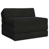 vidaXL Canap&eacute;-lit pliable Noir 200 x 70 x 10 cm Velours