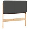 vidaXL T&ecirc;te de lit capitonn&eacute;e Brun et gris fonc&eacute; 75 cm Pin massif