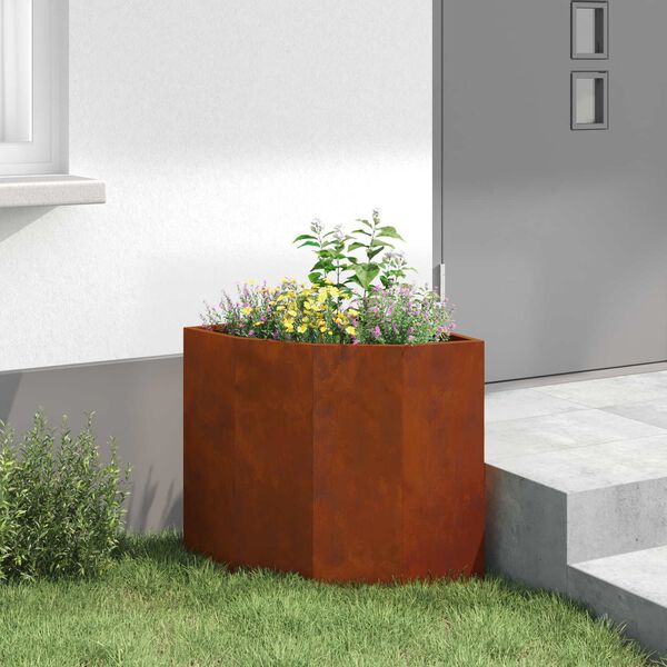 vidaXL Jardini&egrave;re d'Angle Rouill&eacute; 45 x 45 x 50 cm