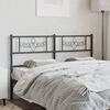 vidaXL T&ecirc;te de lit de remplacement m&eacute;tal noir 120 cm