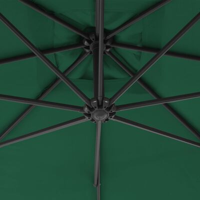 vidaXL Parasol de jardin en porte-à-feux avec mât en acier 300 cm Vert