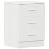 vidaXL Table de chevet Blanc 38 x 35 x 56 cm Bois d'ing&eacute;nierie