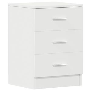 vidaXL Table de chevet Blanc 38 x 35 x 56 cm Bois d'ing&eacute;nierie