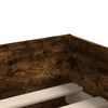 vidaXL Cadre de lit avec tiroirs sans matelas ch&ecirc;ne fum&eacute; 90x200 cm