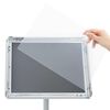 vidaXL Stand de Poster sur Pied Argent&eacute; 33 x 33 x 123 cm PVC et Acier