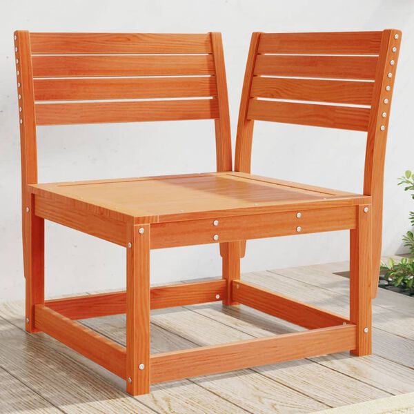 vidaXL Canap&eacute; d'angle de jardin cire marron 73x73x78cm bois pin massif