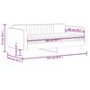 vidaXL Lit de jour avec matelas bleu 100x200 cm velours