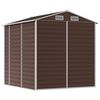 vidaXL Abri de jardin marron 191 x 215 x 198 cm en acier galvanis&eacute;