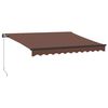 vidaXL Auvent manuel r&eacute;tractable avec LED marron 300x250 cm
