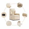 vidaXL Fauteuil inclinable beige tissu microfibre
