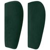 vidaXL T&ecirc;te de lit avec oreilles Vert fonc&eacute; 103x23x78/88 cm Velours
