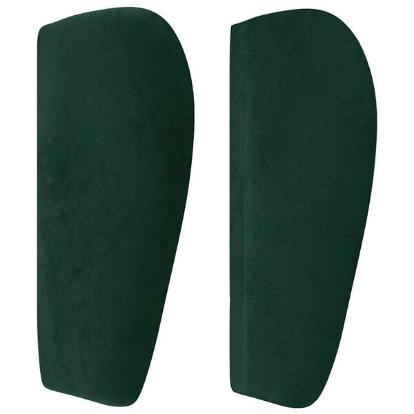 vidaXL T&ecirc;te de lit avec oreilles Vert fonc&eacute; 103x23x78/88 cm Velours