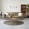 LABEL51 Tapis Jute Rond 150x150 cm XL Vert arm&eacute;e