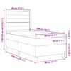 vidaXL Lit &agrave; ressorts avec matelas Gris clair 80 x 200 cm tissu