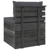 vidaXL Salon palette de jardin 2 pcs avec coussins Bois de pin massif
