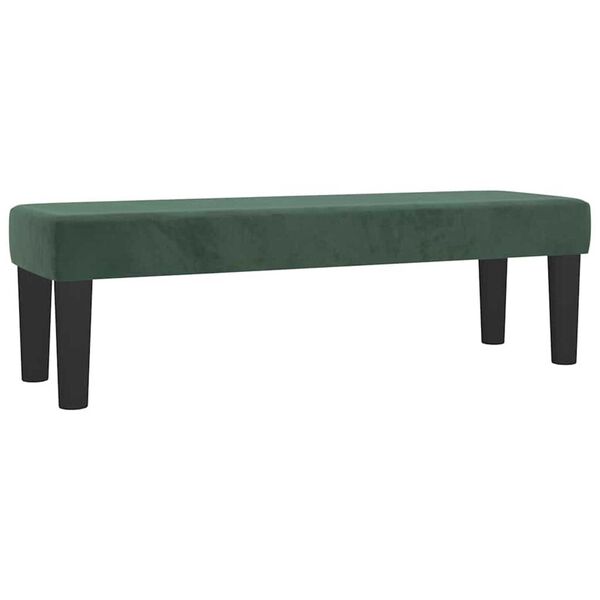 vidaXL | banc | Vert fonc&eacute; 100 x 30 x 30 cm Velours
