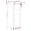 vidaXL Porte coulissante Blanc 83 x 232 cm Pin massif