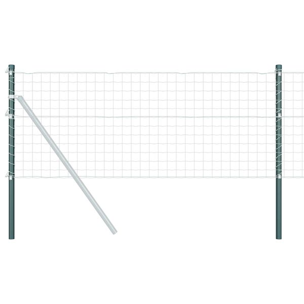 vidaXL Poteau de cl&ocirc;ture. 12 pcs Vert 110 cm Acier peint par poudre