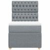 vidaXL Sommier &agrave; lattes de lit avec matelas Gris clair 90x200 cm Tissu