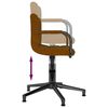 vidaXL Chaises pivotantes &agrave; manger lot de 2 marron velours