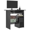 vidaXL Bureau Gris brillant 80 x 45 x 74 cm Agglom&eacute;r&eacute;