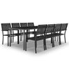 vidaXL Mobilier de salle &agrave; manger d'ext&eacute;rieur 9 pc Acier
