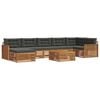 vidaXL Ensemble de canap&eacute;s d'ext&eacute;rieur 8 pc Naturel et Anthracite