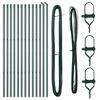 vidaXL Poteau de cl&ocirc;ture. 13 pcs Vert Acier