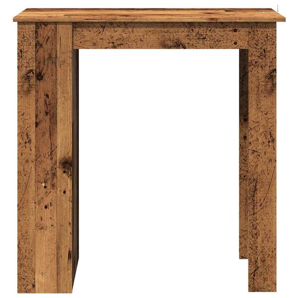 vidaXL Table de bar avec étagère vieux bois bois d'ingénierie
