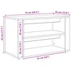 vidaXL Rack &agrave; chaussures avec &eacute;tag&egrave;re ch&ecirc;ne artisanal 75 x 35 x 45 cm